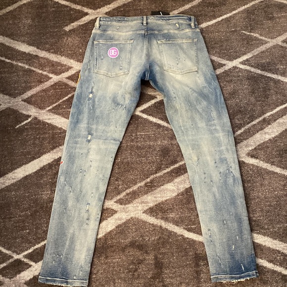 New D&G Fashion Peace & Love Slim Fit Jeans Size 34 ✌🏽 ❤️ - Picture 8 of 11